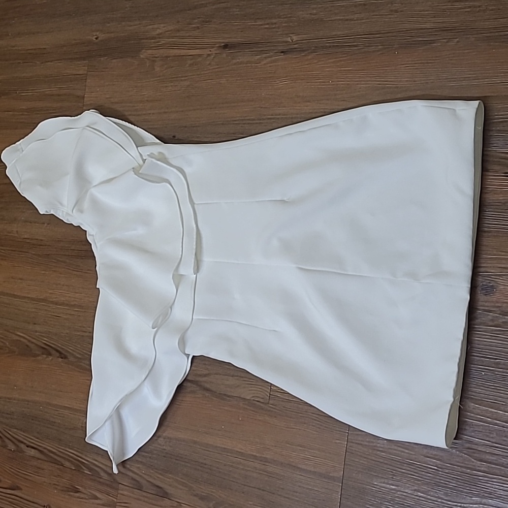 DO+BE One Shoulder Cream Dress - Picture 7 of 11